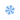 Blue snowflake icon on a white background