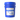 Blue bucket of Arctic Armor liquid de-icing agent on a white background