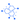 Blue molecular structure on a green background